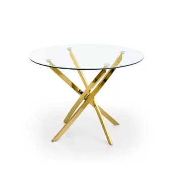 Masa rotunda sticla Raymond gold - d 100 x h 73 cm imagine