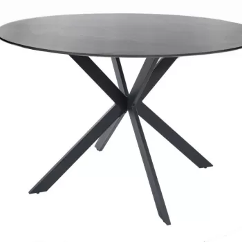 Masa rotunda Talia marmura gri/negru - d120 x h76 cm imagine