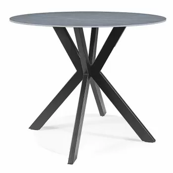 Masa rotunda Talia marmura gri/negru - o90 / h75 cm imagine