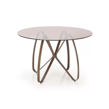 Masa sticla + metal Lungo - d 120 x h 76 cm imagine