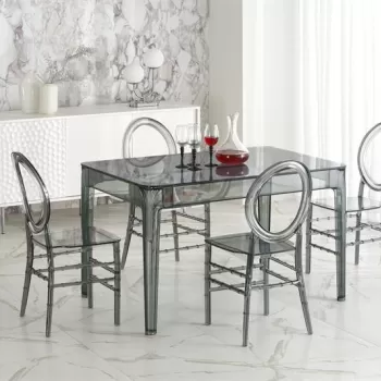 Masa sticla + polipropilena Gomez - L120xl80xh74 cm imagine