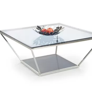 Masuta cafea Fabiola Sticla/Crom - H45 cm imagine