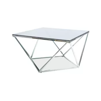 Masuta cafea Silver A argintie - L 80 x l 80 x h 53 cm imagine