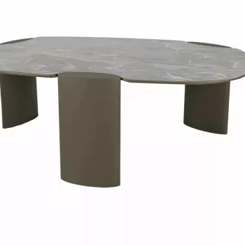 Masuta de cafea Adoro A gri lucios/cupru L118xl75 cm imagine