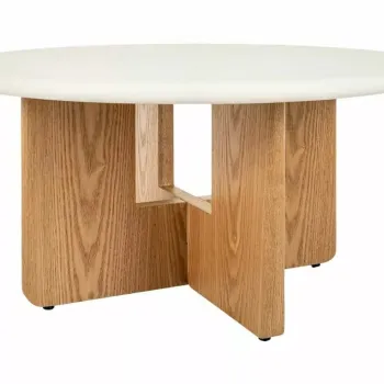 Masuta de cafea Alma ecru / stejar o45/h50 cm imagine