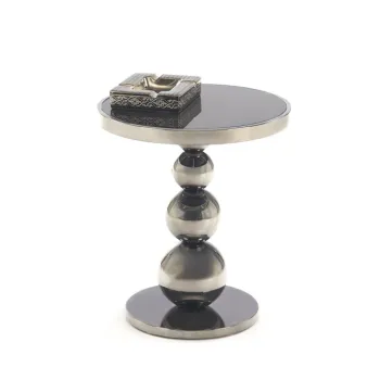 Masuta de cafea Carla negru/argintiu o40/h46 cm imagine