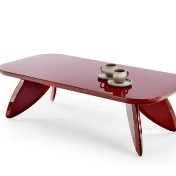 Masuta de cafea dreptunghiulara Soraya bordo L120 cm imagine