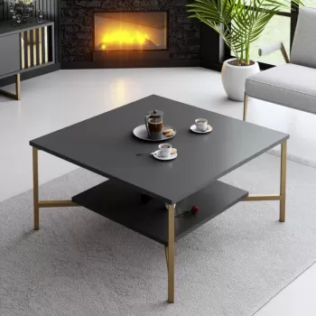 Masuta de cafea Gold Line antracit / negru imagine