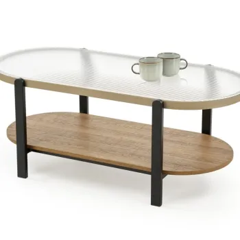 Masuta de cafea Kamala natur/negru L110 cm imagine