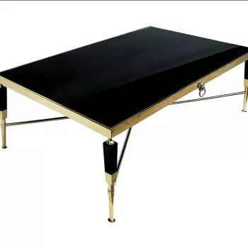 Masuta de cafea Monaco negru/gold - H45 cm imagine