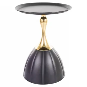 Masuta de cafea Piana negru/auriu o38/h50 cm imagine