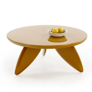 Masuta de cafea rotunda Soraya 2 mustarie o80/h36 cm imagine