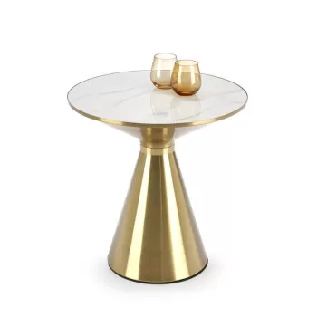 Masuta de cafea Tribeca - marmura alba/gold imagine