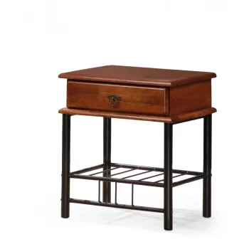 Noptiera Fiona cires antic/negru H55 cm imagine