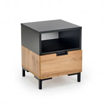 Noptiera Silvia stejar wotan/negru imagine