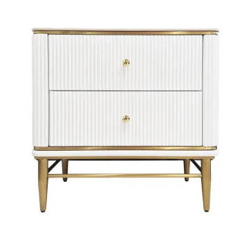 Noptiera Violino alb/auriu L60 cm imagine