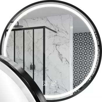 Oglinda LED 50cm MMJ neagra imagine