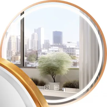 Oglinda LED 70cm MMJ roz gold imagine