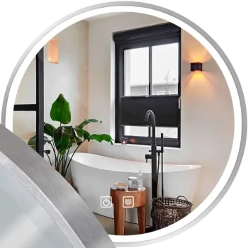 Oglinda LED 90cm MMJ BRUSH SILVER imagine