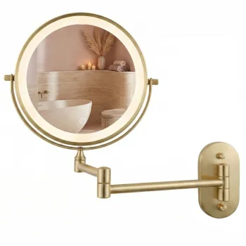 Oglinda LED Glow Brush Gold imagine