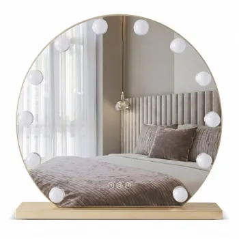 Oglinda LED HOLLYWOOD L. Gold 50 cm imagine