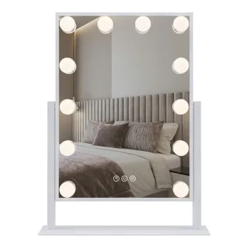 Oglinda LED HOLLYWOOD White 30x40 imagine