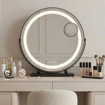 Oglinda LED MAKE-UP Black 40 cm imagine