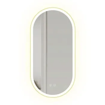 Oglinda LED OVL 50x100cm aurie imagine