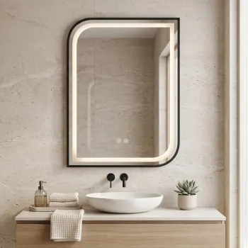 Oglinda LED ZONE 70X50 BLACK imagine