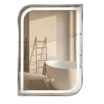 Oglinda LED ZONE 70x50 BRUSH NICKEL imagine