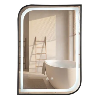 Oglinda LED ZONE 80X60 BLACK imagine