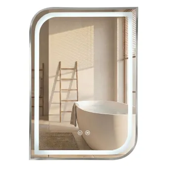 Oglinda LED ZONE 80x60 BRUSH NICKEL imagine