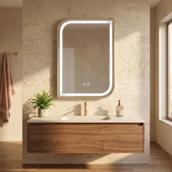 Oglinda LED ZONE 80X60 GOLD BRUSH imagine
