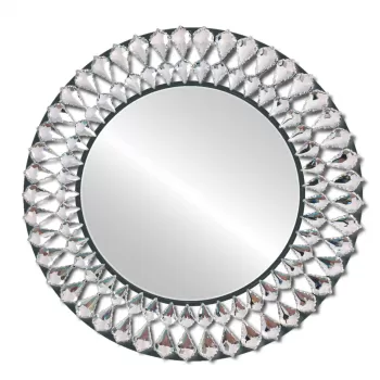 Oglinda rotunda Marsylia neagra - O80 cm imagine