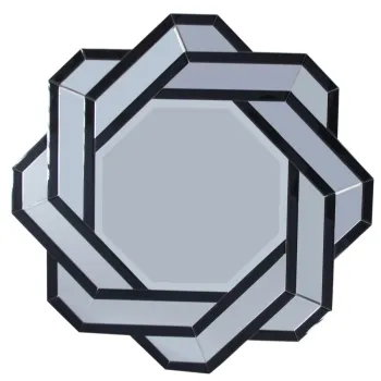 Oglinda rotunda Silvia negru - O80 cm imagine