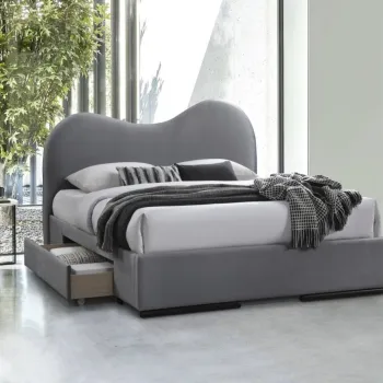 Pat Amber velvet gri 160x200 cm imagine