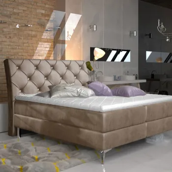 Pat boxspring Adel 160x200 cm Monolith 09 imagine