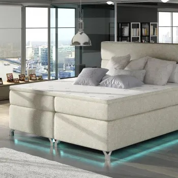 Pat boxspring Amadeo LED 140x200 cm Dora 21 imagine