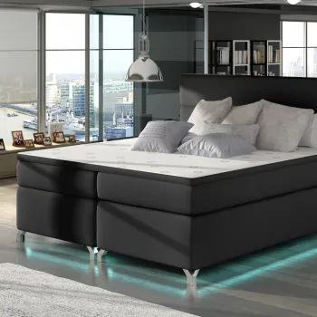 Pat boxspring Amadeo LED 140x200 cm Soft 11 imagine