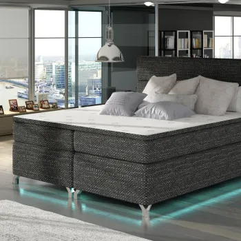 Pat boxspring Amadeo LED 160x200 cm Berlin 02 imagine