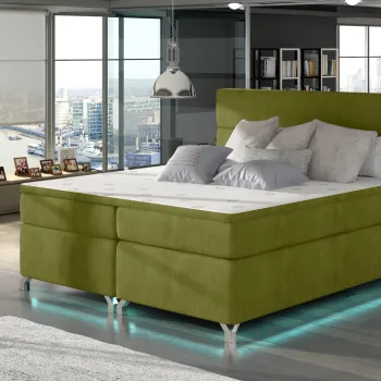 Pat boxspring Amadeo LED 160x200 cm Riviera 36 imagine