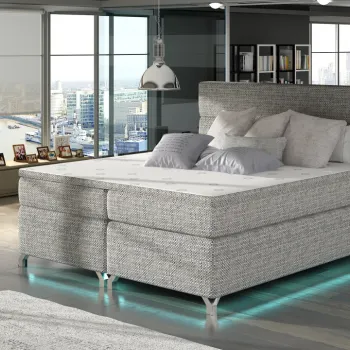 Pat boxspring Amadeo LED 180x200 cm Berlin 01 imagine