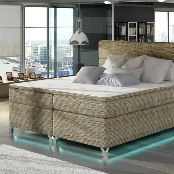 Pat boxspring Amadeo LED 180x200 cm Berlin 03 imagine