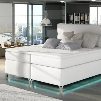 Pat boxspring Amadeo LED 180x200 cm Soft 17 imagine