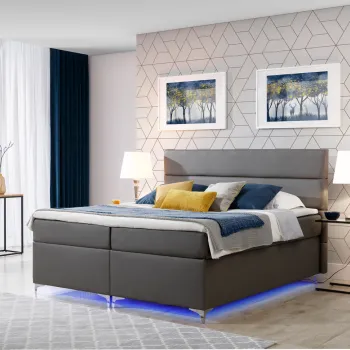 Pat boxspring Amadeo LED 180x200 cm Soft 29 imagine