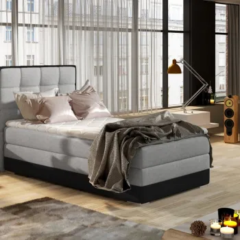 Pat boxspring Aster 90x200 cm pe dreapta Sawana 21/Soft 11 imagine