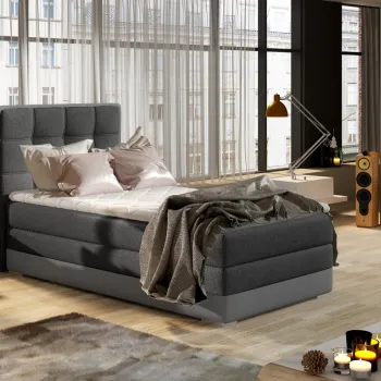 Pat boxspring Aster 90x200 cm pe stanga Inari 96/Soft 29 imagine