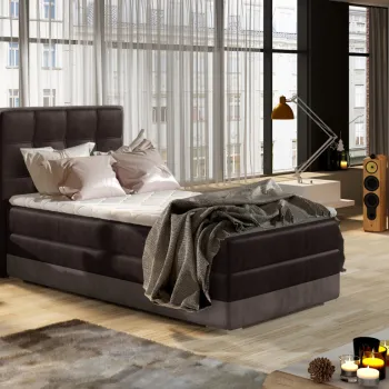 Pat boxspring Aster 90x200 cm pe stanga Monolith 09/Monolith 29 imagine