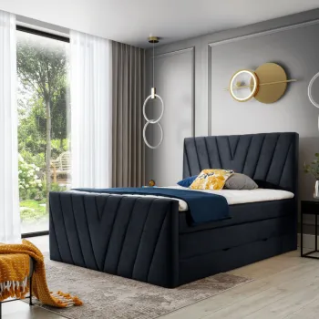 Pat boxspring Candice 140x200 cm Monolith 79 imagine