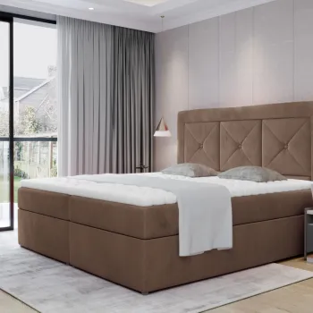 Pat boxspring Idris 140x200 cm Monolith 09 imagine